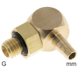 Imagen destacada de la colección - Elbow Hose Barb Fittings Brass G-Threads Male For PU-, PUN- And PA Hoses