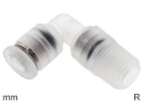 Imagen destacada de la colección - Elbow Push-In Fittings Stainless Steel And PP R-Threads Male