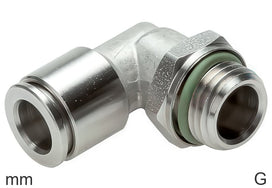 Elbow Push-In Fittings Brass G-Threads Male Rotatable