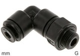 Imagen destacada de la colección - Elbow Push-In Fittings Plastic G-Threads Male FDA