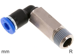 Elbow Push-In Fittings Brass And Plastic R-Threads Male Long