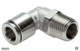 Imagen destacada de la colección - Elbow Push-In Fittings Stainless Steel R-Threads Male Rotatable