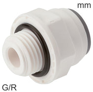 Push-In Fittings Plastic G/R-Threads Male Liquids And Food Metric