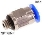 Imagen destacada de la colección - Push-In Fittings Brass And Plastic NPT/UNF-Threads Male Inch