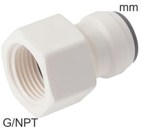 Push-In Fittings Plastic G/NPT-Threads Female Liquids And Food