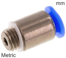 Push-In Fittings Brass And Plastic Metric-Threads Male Round Body