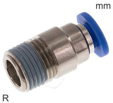 Imagen destacada de la colección - Push-In Fittings Brass And Plastic R-Threads Male Round Body
