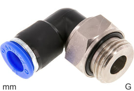 Swivel Elbow Push-In Fittings Brass And Plastic G-Threads Male One Ball Bearing