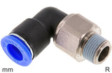 Imagen destacada de la colección - Swivel Elbow Push-In Fittings Brass And Plastic R-Threads Male One Ball Bearing