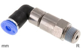 Imagen destacada de la colección - Swivel Elbow Push-In Fittings Brass And Plastic R-Threads Male Two Ball Bearings