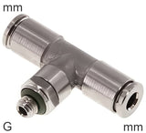 Imagen destacada de la colección - Push-In Tee Fittings Stainless Steel G-Threads Male Rotatable