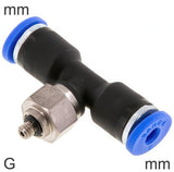 Imagen destacada de la colección - Push-In Tee Fittings Brass And Plastic G-Threads Male T-Shape