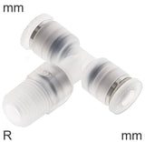 Imagen destacada de la colección - Push-In Tee Fittings Stainless Steel And PP R-Threads Male T-Shape