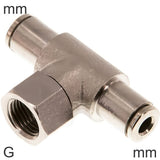 Imagen destacada de la colección - Push-In Tee Fittings Brass G-Threads Female