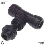 Imagen destacada de la colección - Push-In Tee Fittings Plastic G-Threads Male T-Shape