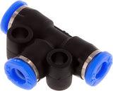 Imagen destacada de la colección - Push-In Tee Fittings Brass And Plastic Inch