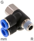 Imagen destacada de la colección - Y Push-In Fittings Brass And Plastic G-Threads/R-Threads Male/Female Elbow