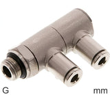 Imagen destacada de la colección - 2-Way Distributor Push-In Fittings Brass G-Threads Male