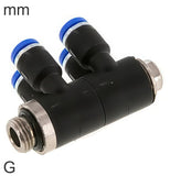Imagen destacada de la colección - 4-Way Distributor Push-In Fittings Brass And Plastic G-Threads Male