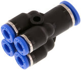 Imagen destacada de la colección - Distributor Push-In Fittings Brass And Plastic 4 Outlets