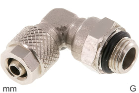 Push-On Elbow Fittings Brass G-Threads Male Swivel Joint