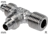 Imagen destacada de la colección - Push-On Tee Fittings Stainless Steel R-Threads Male L-Shape Without Nut