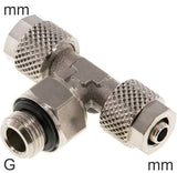 Imagen destacada de la colección - Push-On Tee Fittings G-Threads Male Swivel Joint T-Shape