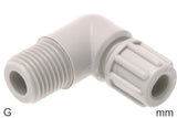 Imagen destacada de la colección - Compression Elbow Fittings Plastic PA G-Threads Male