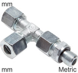 Imagen destacada de la colección - Compression Tee Fittings Stainless Steel Metric-Threads Male L-Shape Adjustable