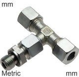 Imagen destacada de la colección - Compression Tee Fittings Stainless Steel Metric-Threads Male T-Shape Adjustable