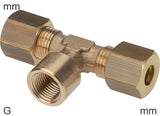 Imagen destacada de la colección - Compression Tee Fittings Brass G-Threads Female