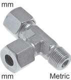 Imagen destacada de la colección - Compression Tee Fittings Stainless Steel Metric-Threads Male L-Shape