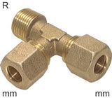 Imagen destacada de la colección - Compression Tee Fittings Brass R-Threads Male L-Shape