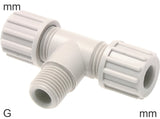 Imagen destacada de la colección - Compression Tee Fittings Plastic PA G-Threads Male