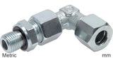 Imagen destacada de la colección - Cutting Ring Elbow Fittings Steel / Stainless Steel Metric-Threads Male Adjustable