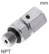 Cutting Ring Fittings Steel / Stainless Steel NPT-Threads Male Adjustable With Sealing Cone And O-Ring