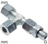 Imagen destacada de la colección - Cutting Ring Tee Fittings Steel / Stainless Steel G-Threads Male L-Shape Adjustable