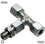 Imagen destacada de la colección - Cutting Ring Tee Fittings Steel / Stainless Steel G-Threads Male T-Shape Adjustable