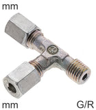 Imagen destacada de la colección - Cutting Ring Tee Fittings Steel / Stainless Steel G/R-Threads Male L-Shape
