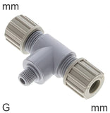 Imagen destacada de la colección - Cutting Ring Tee Fittings Plastic G-Threads Male