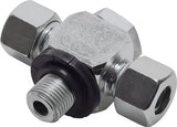 Imagen destacada de la colección - Tee Swivel Joints Cutting Ring With Metric Male Threads And O-Ring Non-Choking