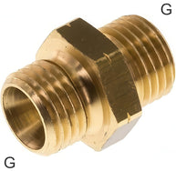 Double Nipples Brass G-Threads Left-Hand PN16