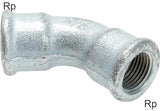 Imagen destacada de la colección - Angled Fittings 45deg Cast Iron Rp-Threads Female PN25