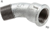Imagen destacada de la colección - Angled Fittings 45deg Cast Iron R/Rp-Threads Male/Female PN25