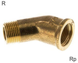 Imagen destacada de la colección - Angled Fittings 45deg Brass / Cast Iron / Stainless Steel R/Rp-Threads Male/Female PN25
