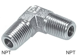 Angled Fittings 90deg Steel NPT-Threads Male PN420