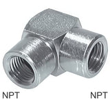 Imagen destacada de la colección - Angled Fittings 90deg Steel / Stainless Steel NPT-Threads Female PN345