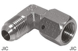Imagen destacada de la colección - Angled Fittings 90deg Steel / Stainless Steel JIC-Threads Male/Female PN310