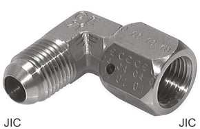 Angled Fittings 90deg Steel / Stainless Steel JIC-Threads Male/Female PN310