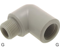 Angled Fittings 90deg Plastic G-Threads Male/Female PN10